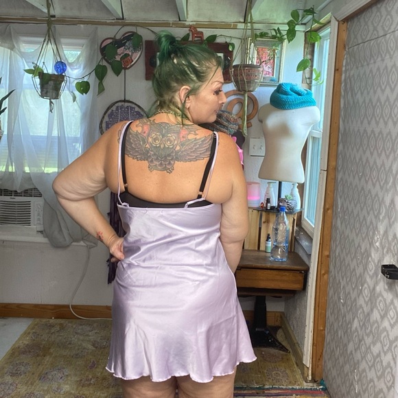 Ekouaer Pastel Purple Lightweight Night Gown Lingerie Dress Size Medium - Picture 3 of 13